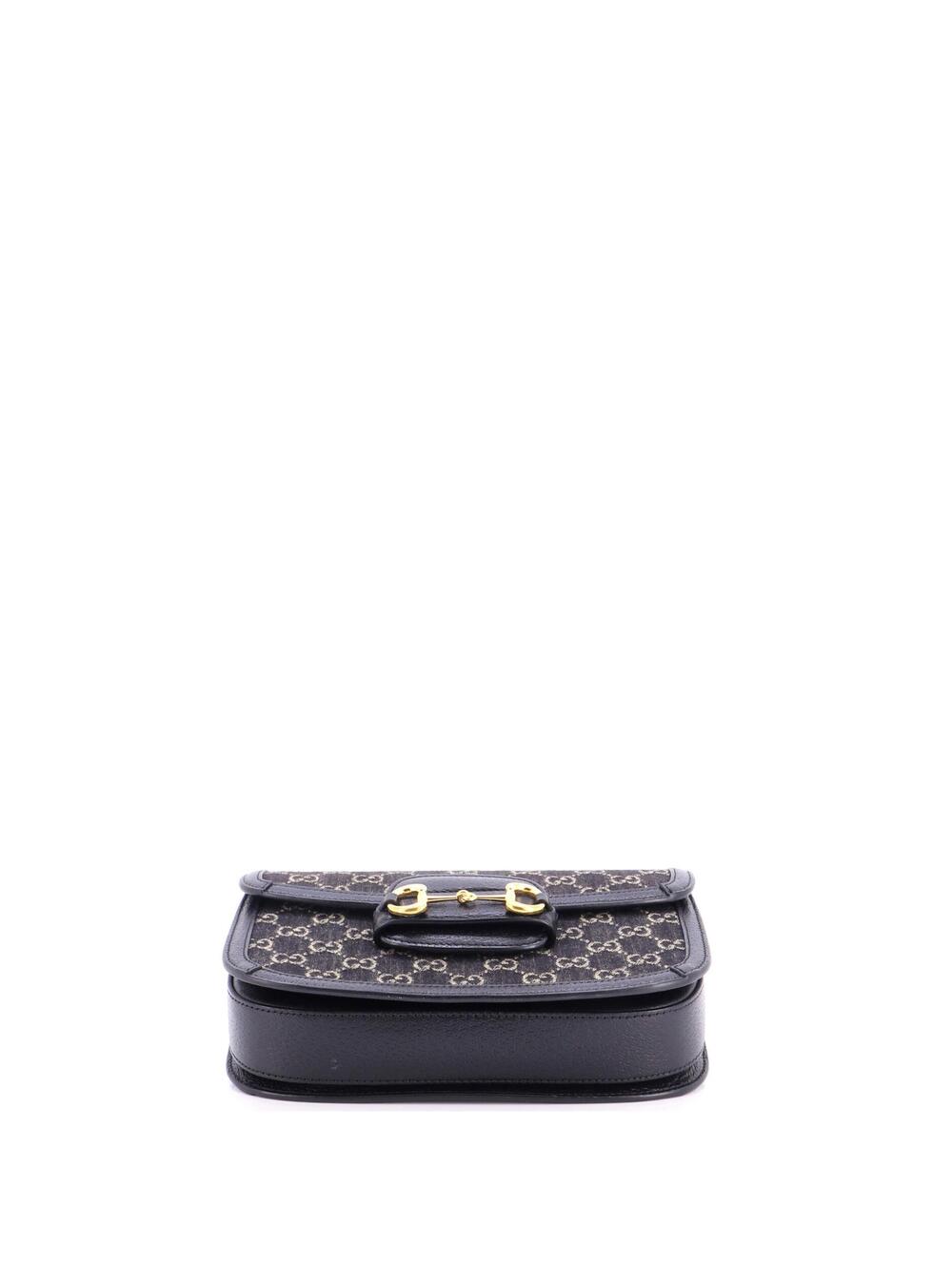 Gucci Horsebit Shoulder Bag Gg Denim #324881G22B - Picture 4 of 7